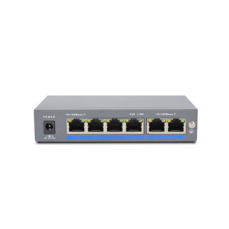 Купити Комутатор PoE-1006-4P/250m. Системи безпеки для дому та офісу. Магазин RG-Group. Системи відеонагляду та охоронні сигналізації. Продаж та послуги встановлення