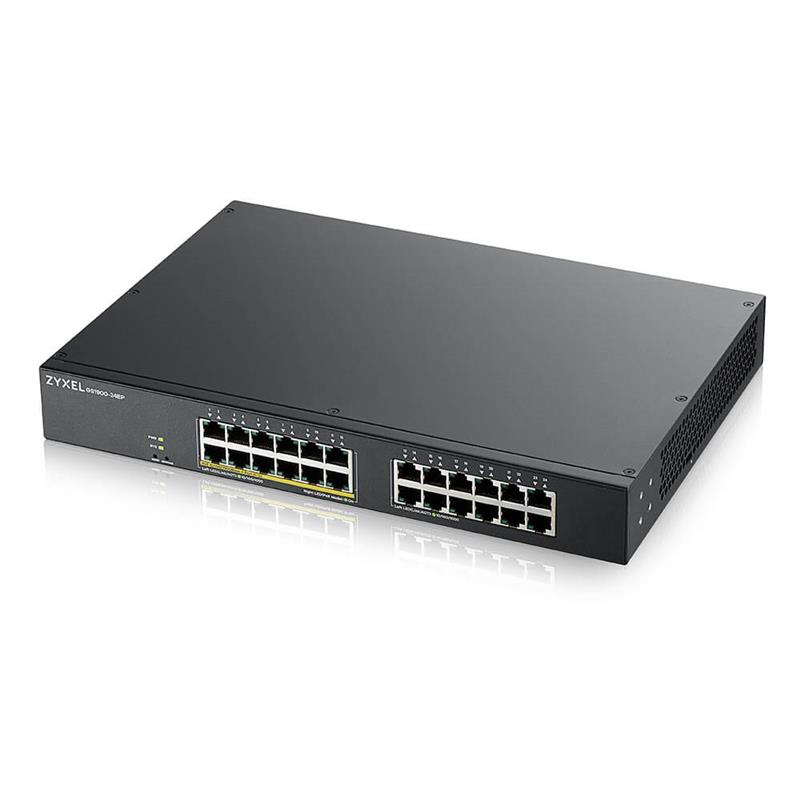 Купити Смарт-керований комутатор на 24 порти з PoE ZyXEL GS1900-24EP (GS1900-24EP-EU0101F). Системи безпеки для дому та офісу. Магазин RG-Group. Системи відеонагляду та охоронні сигналізації. Продаж та послуги встановлення