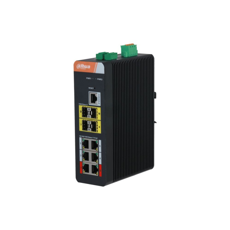 Купити Керований 10-портовий гігабітний POE-комутатор Dahua DH-PFS4410-6GT-DP з 6 портами РоЕ. Системи безпеки для дому та офісу. Магазин RG-Group. Системи відеонагляду та охоронні сигналізації. Продаж та послуги встановлення