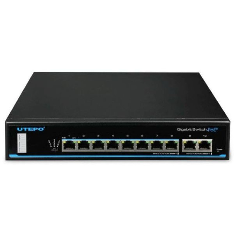 Купити Некерований POE-комутатор UTP3-GSW0802T-POE. Системи безпеки для дому та офісу. Магазин RG-Group. Системи відеонагляду та охоронні сигналізації. Продаж та послуги встановлення