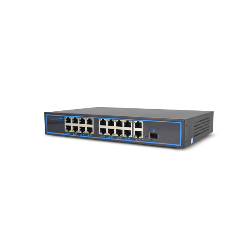 Купити Коммутатор PoE-1018-16P-1S/250m. Системи безпеки для дому та офісу. Магазин RG-Group. Системи відеонагляду та охоронні сигналізації. Продаж та послуги встановлення