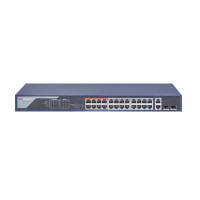 Купити Некерований PoE-комутатор Hikvision DS-3E0326P-E(B) з 24 портами PoE. Системи безпеки для дому та офісу. Магазин RG-Group. Системи відеонагляду та охоронні сигналізації. Продаж та послуги встановлення