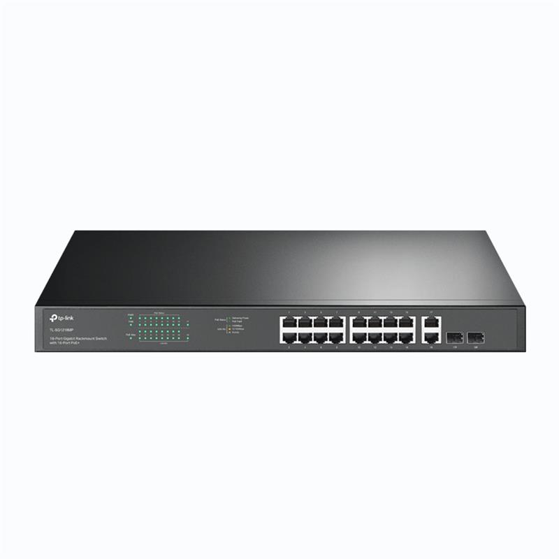 Купити Комутатор TP-LINK TL-SG1218MP 16xGE/PoE+ 250W 2xGE 2xcomboGE/SFP 19" 1U. Системи безпеки для дому та офісу. Магазин RG-Group. Системи відеонагляду та охоронні сигналізації. Продаж та послуги встановлення