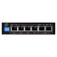 Купити PoE-комутатор FoxGate S6004-E2-AI POE Watchdog 6-портовий некерований. Системи безпеки для дому та офісу. Магазин RG-Group. Системи відеонагляду та охоронні сигналізації. Продаж та послуги встановлення