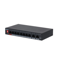 Купити Некерований 10-портовий гігабітний POE-комутатор Dahua DH-PFS3010-8GT-96 з 8 портами РоЕ. Системи безпеки для дому та офісу. Магазин RG-Group. Системи відеонагляду та охоронні сигналізації. Продаж та послуги встановлення