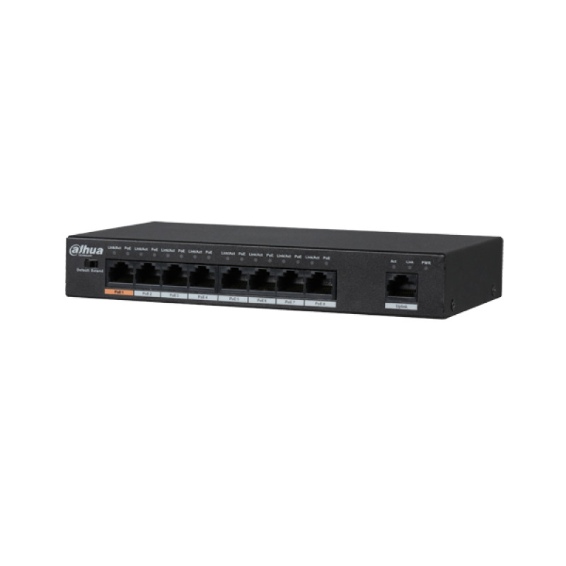 Купити Некерований POE-комутатор PFS3009-8ET-96. Системи безпеки для дому та офісу. Магазин RG-Group. Системи відеонагляду та охоронні сигналізації. Продаж та послуги встановлення