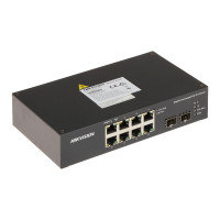 Купити PoE-комутатор Hikvision DS-3T0510HP-E/HS 8-портовий некерований. Системи безпеки для дому та офісу. Магазин RG-Group. Системи відеонагляду та охоронні сигналізації. Продаж та послуги встановлення