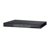 Купити Керований 28-портовий гігабітний POE-комутатор Dahua DH-PFS4428-24GT-370 з 24 портами РоЕ. Системи безпеки для дому та офісу. Магазин RG-Group. Системи відеонагляду та охоронні сигналізації. Продаж та послуги встановлення