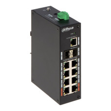 Купити Некерований 11-портовий PoE-комутатор Dahua DH-PFS3211-8GT-120 з 8 портами PoE. Системи безпеки для дому та офісу. Магазин RG-Group. Системи відеонагляду та охоронні сигналізації. Продаж та послуги встановлення