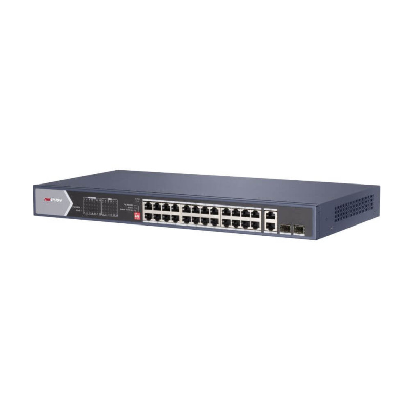 Купити Некерований 28-портовий PoE комутатор Hikvision DS-3E0528HP-E з 24 портами PoE. Системи безпеки для дому та офісу. Магазин RG-Group. Системи відеонагляду та охоронні сигналізації. Продаж та послуги встановлення