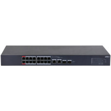 Купити Керований 18-портовый PoE комутатор Dahua DH-CS4218-16ET-135 з 16 портами PoE. Системи безпеки для дому та офісу. Магазин RG-Group. Системи відеонагляду та охоронні сигналізації. Продаж та послуги встановлення