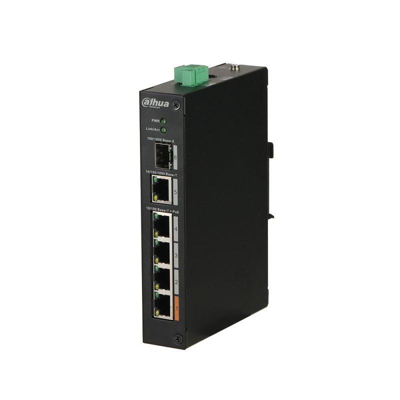 Купити Некерований POE комутатор Dahua PFS3106-4ET-60. Системи безпеки для дому та офісу. Магазин RG-Group. Системи відеонагляду та охоронні сигналізації. Продаж та послуги встановлення