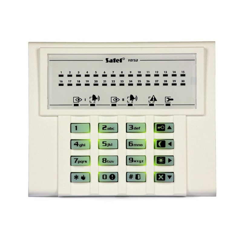 Купити Клавіатура світлодіодна Satel VERSA-LED-GR для ППК серії VERSA. Системи безпеки для дому та офісу. Магазин RG-Group. Системи відеонагляду та охоронні сигналізації. Продаж та послуги встановлення