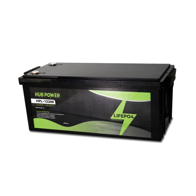 Купити Акумулятор LiFePO4 літій залізо фосфатний 12.8В 200А·год Hub Power HPL-12200. Системи безпеки для дому та офісу. Магазин RG-Group. Системи відеонагляду та охоронні сигналізації. Продаж та послуги встановлення