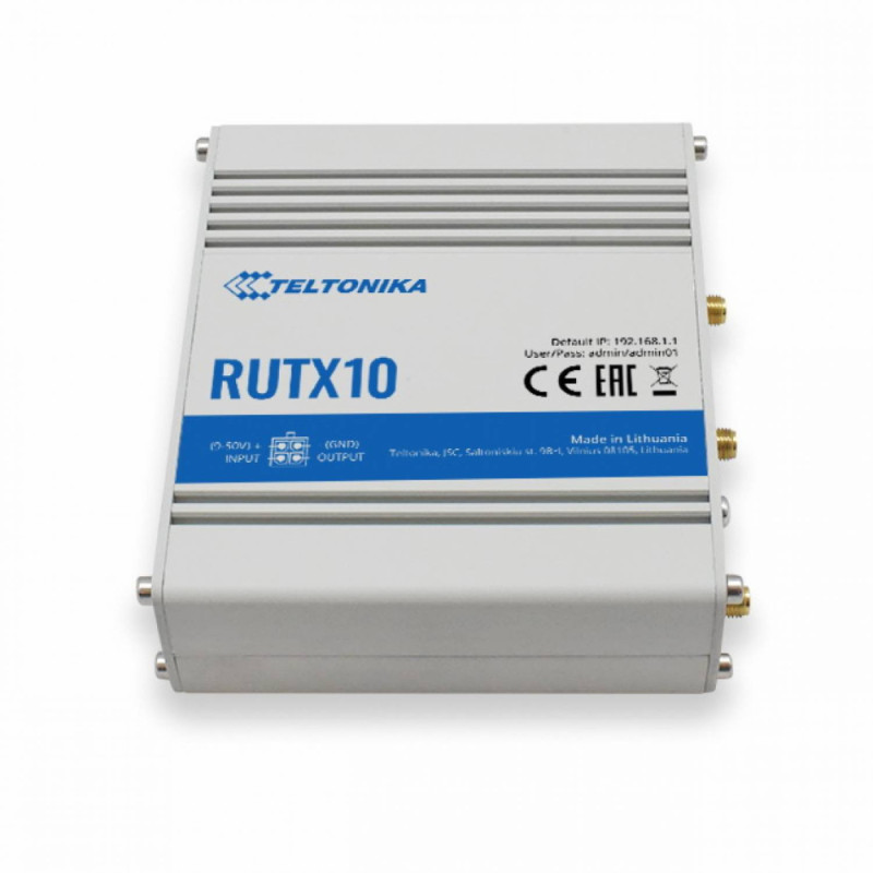 Купити Бездротовий маршрутизатор Teltonika RUTX10 AC1200 1xGE WAN, 3xGE LAN. Системи безпеки для дому та офісу. Магазин RG-Group. Системи відеонагляду та охоронні сигналізації. Продаж та послуги встановлення