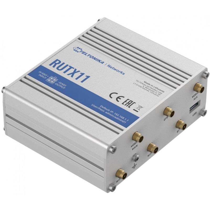 Купити Бездротовий маршрутизатор Teltonika RUTX11 industrial, AC1200, BLE, 1xGE WAN, 3xGE LAN, 2xSIM. Системи безпеки для дому та офісу. Магазин RG-Group. Системи відеонагляду та охоронні сигналізації. Продаж та послуги встановлення