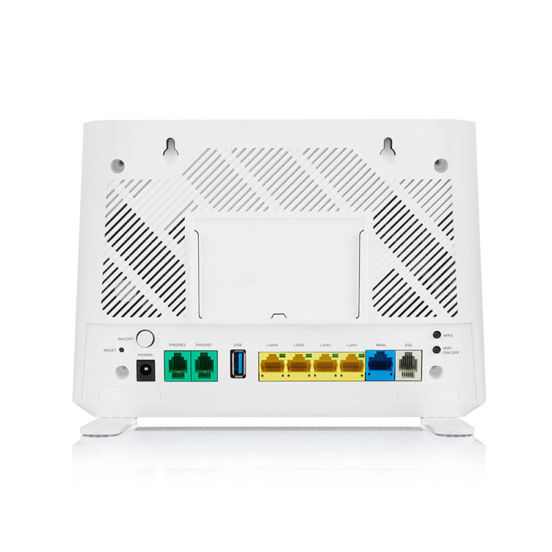 Бездротовий маршрутизатор ZyXEL EX3301-T0 AX1800, 1xGE WAN, 4xGE LAN, 2xFXS, 1xUSB2.0, EasyMesh, TR-069, MU-MIMO (EX3301-T0-EU01V1F)