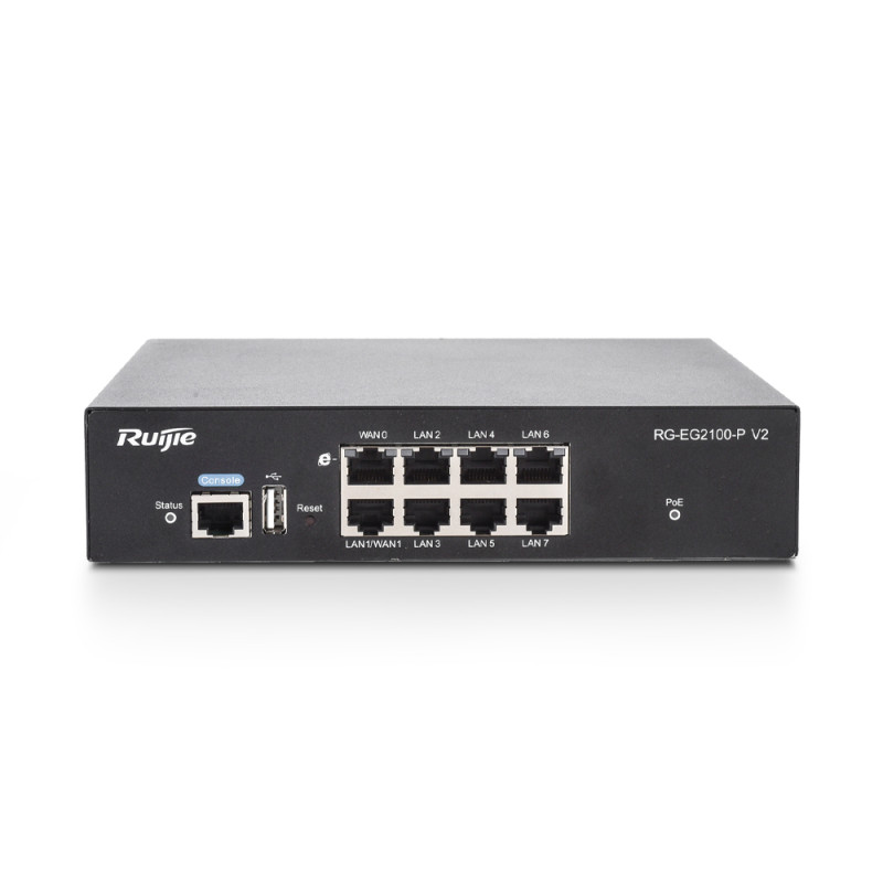 Купити Маршрутизатор Ruijie RG-EG2100-P V2 8-портовий інтелектуальний з PoE. Системи безпеки для дому та офісу. Магазин RG-Group. Системи відеонагляду та охоронні сигналізації. Продаж та послуги встановлення