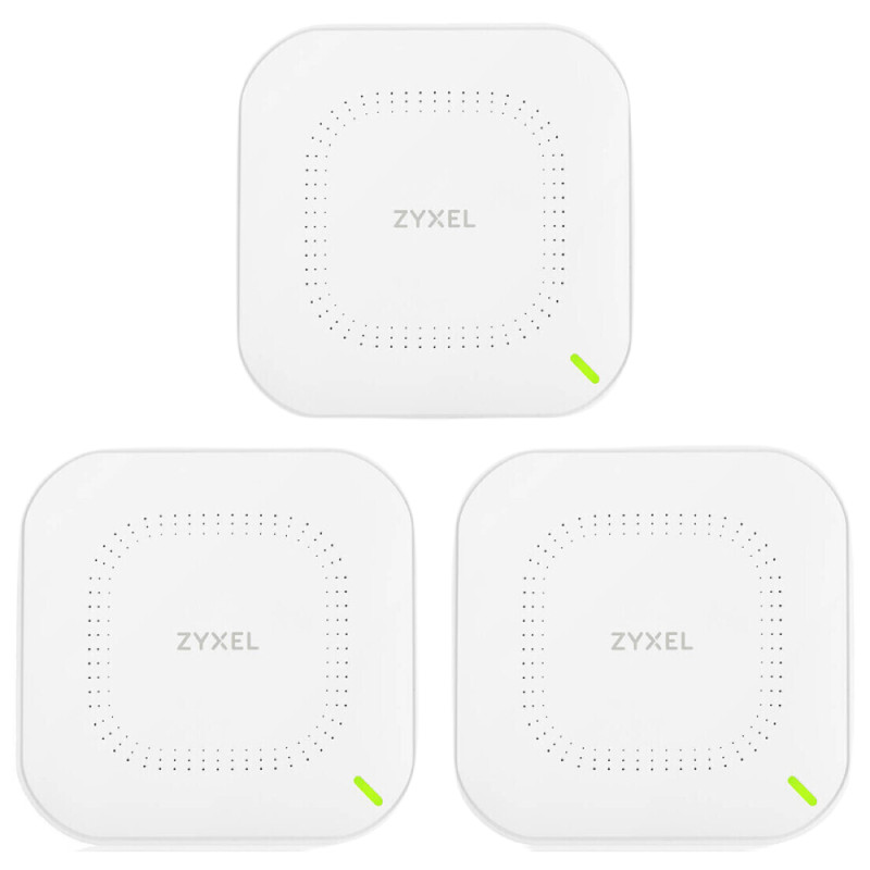 Купити Точка доступу ZYXEL NWA110AX 3-pack AX1800, 1xGE, WiFi 6, Nebula, PoE, MU-MIMO, 3 точки без інжекторів (NWA110AX-EU0103F). Системи безпеки для дому та офісу. Магазин RG-Group. Системи відеонагляду та охоронні сигналізації. Продаж та послуги встановлення