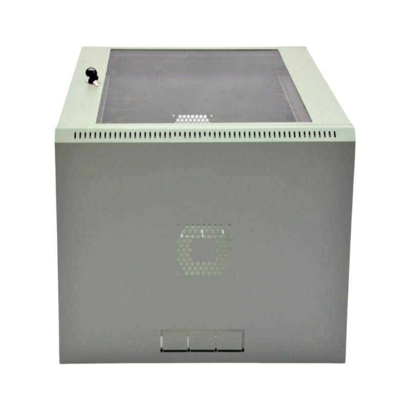 Шафа серверна SteelNet 15U 600 x 500 для мережевого обладнання (скло, сірий)