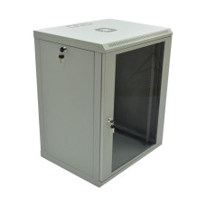 Шафа серверна SteelNet 15U 600 x 500 для мережевого обладнання (скло, сірий)