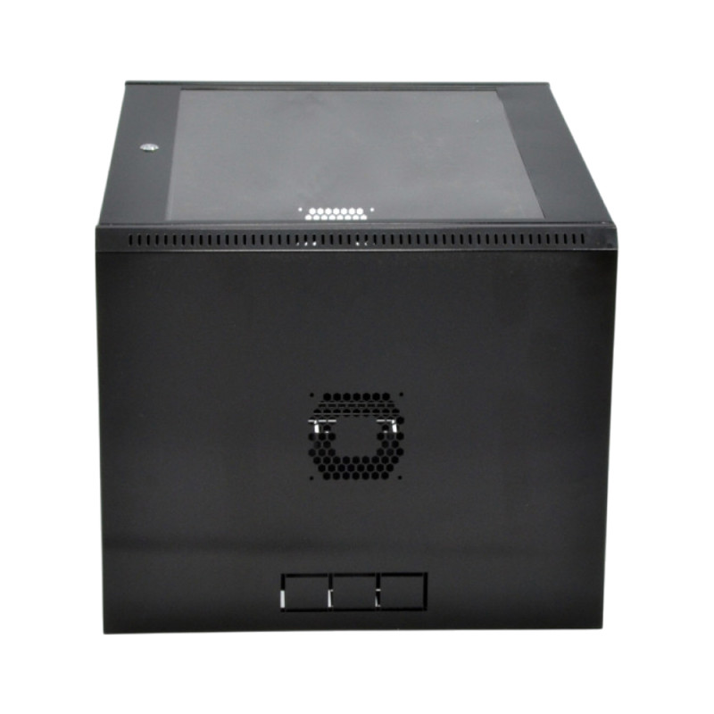 Шафа серверна SteelNet 15U 600 x 500 для мережевого обладнання (скло, чорний)