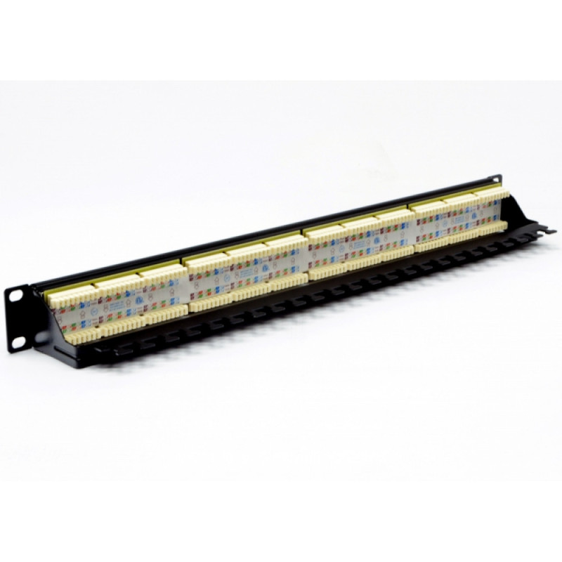 Патч-панель CMS 19" 24xRJ-45 UTP, кат. 6 з організатором кабелю