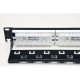 Купити Патч-панель CMS 19" 24xRJ-45 UTP, кат. 6a з організатором кабелю і пластиковими шторками. Системи безпеки для дому та офісу. Магазин RG-Group. Системи відеонагляду та охоронні сигналізації. Продаж та послуги встановлення