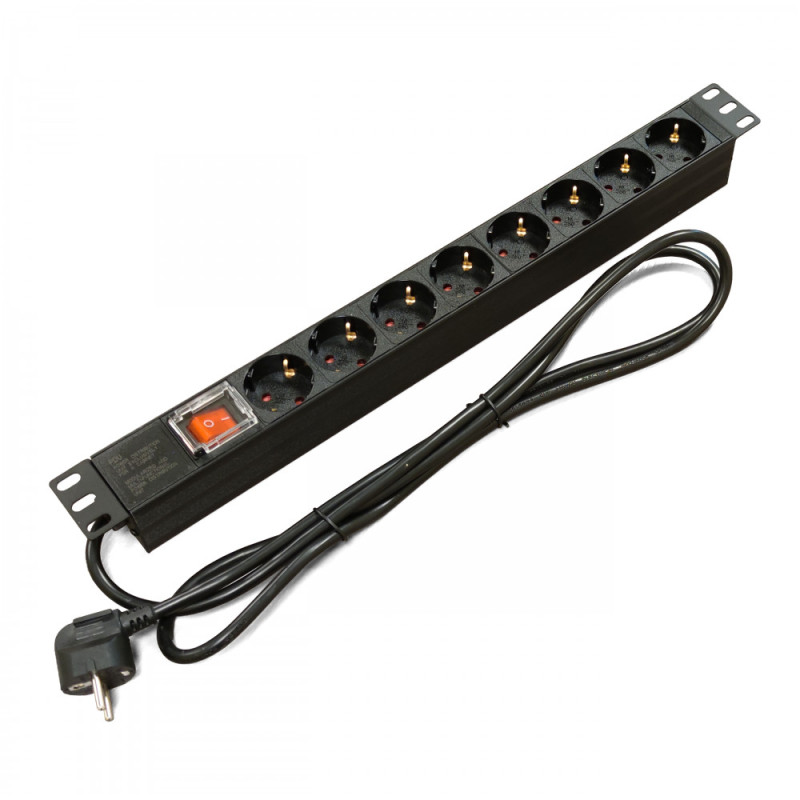 Купити Мережевий фільтр Kingda (KD-GER(16)N1008WKPDY30W19A) чорний, 8 розеток з вимикачем, довжина кабелю 1.8 м. Системи безпеки для дому та офісу. Магазин RG-Group. Системи відеонагляду та охоронні сигналізації. Продаж та послуги встановлення
