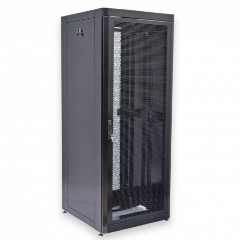 Купити Шафа серверна CMS 45U 800 х 865 UA-MGSE4588MPB посилена з перфорованими дверима для мережевого обладнання. Системи безпеки для дому та офісу. Магазин RG-Group. Системи відеонагляду та охоронні сигналізації. Продаж та послуги встановлення