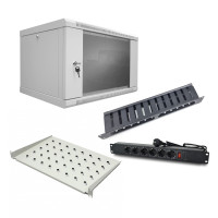 Купити Комплект: Шафа серверна SteelNet 7U 600 x 400 сірий + Блок розеток 1U 19" на 6 розеток з вимикачем + Організатор кабелю перфорований із кришкою 19" + Полиця консольна CMS UA-SHC300G. Системи безпеки для дому та офісу. Магазин RG-Group. Системи відеонагляду та охоронні сигналізації. Продаж та послуги встановлення