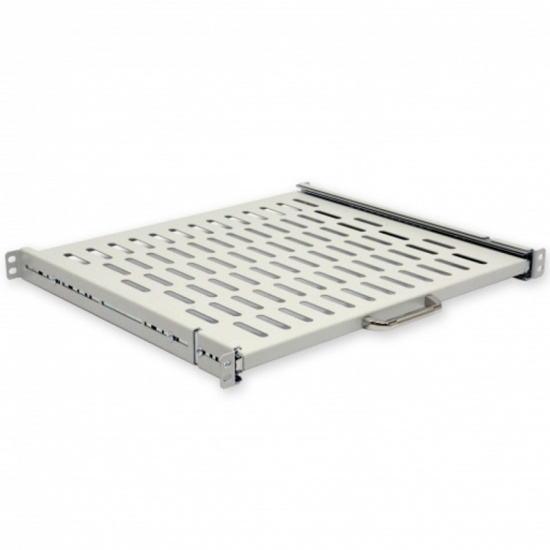 Купити Полиця висувна 19" CMS UA-SHSL-400G 1U 400 мм, сіра. Системи безпеки для дому та офісу. Магазин RG-Group. Системи відеонагляду та охоронні сигналізації. Продаж та послуги встановлення