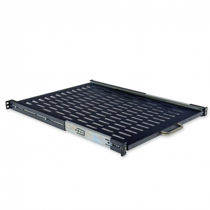 Купити Полиця висувна 19" CMS UA-SHSL-600B 1U 600 мм, чорна. Системи безпеки для дому та офісу. Магазин RG-Group. Системи відеонагляду та охоронні сигналізації. Продаж та послуги встановлення