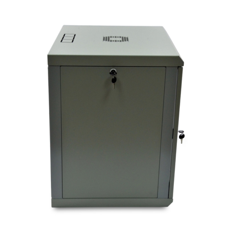 Шафа серверна SteelNet 12U 600 x 600 для мережевого обладнання (скло, сірий)