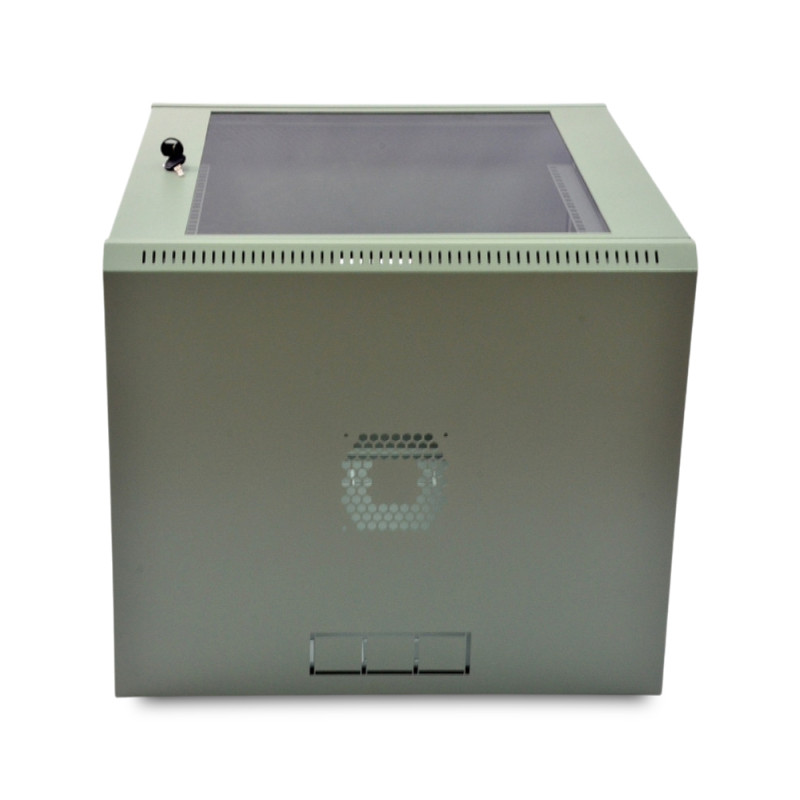 Шафа серверна SteelNet 12U 600 x 600 для мережевого обладнання (скло, сірий)