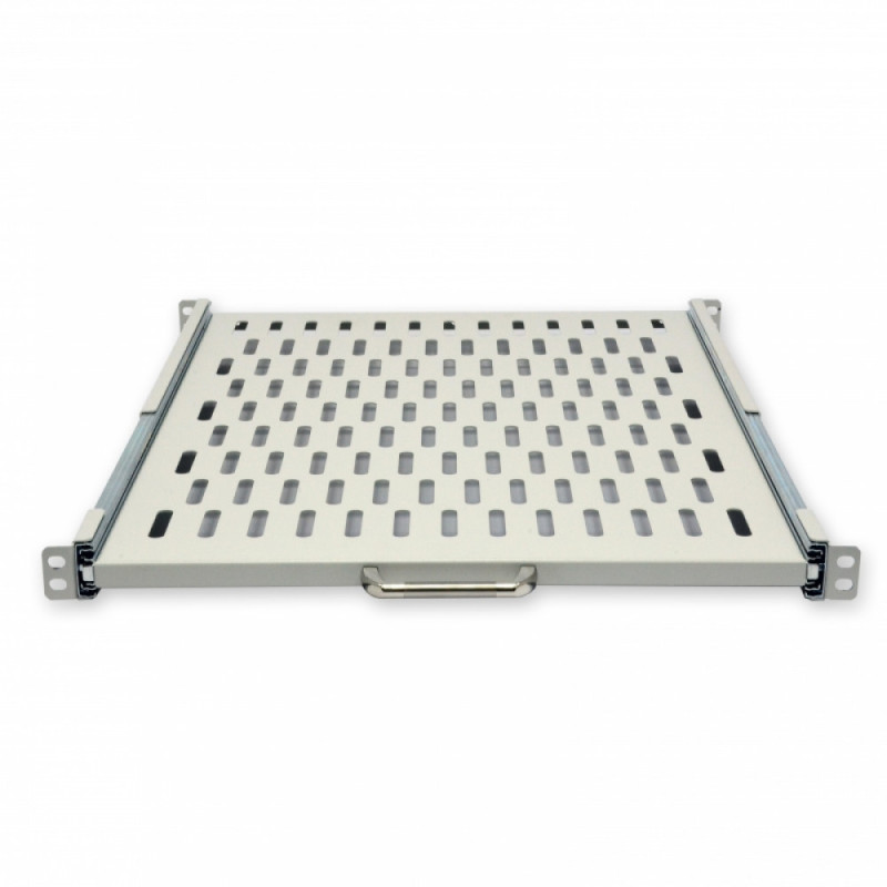 Полиця висувна 19" CMS UA-SHSL-600G 1U 600 мм, сіра