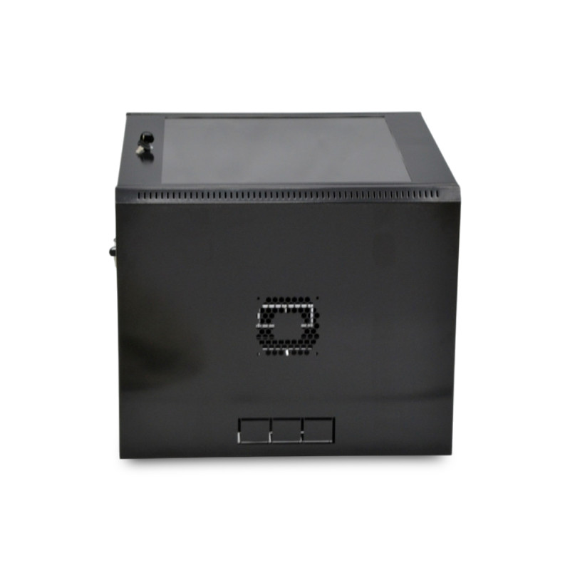 Шафа серверна SteelNet 12U 600 x 600 для мережевого обладнання (скло, чорний)