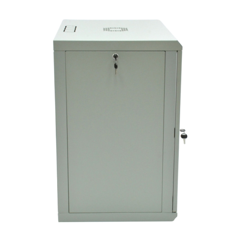 Шафа серверна SteelNet 18U 600 x 600 для мережевого обладнання (скло, сірий)