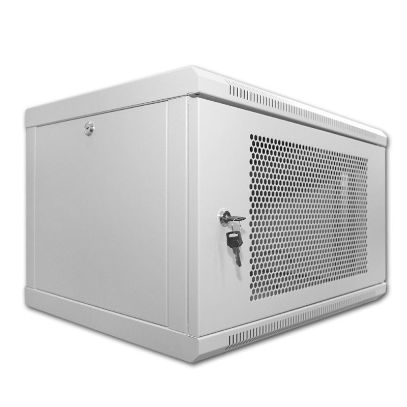 Купити Шафа серверна SteelNet 9U 600 x 450 для мережевого обладнання (перфорація, сірий). Системи безпеки для дому та офісу. Магазин RG-Group. Системи відеонагляду та охоронні сигналізації. Продаж та послуги встановлення