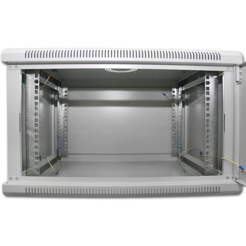 Шафа серверна SteelNet 9U 600 x 450 для мережевого обладнання (перфорація, сірий)