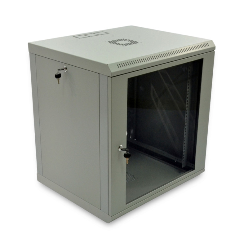Купити Шафа серверна SteelNet 12U 600 x 450 для мережевого обладнання (скло, сірий). Системи безпеки для дому та офісу. Магазин RG-Group. Системи відеонагляду та охоронні сигналізації. Продаж та послуги встановлення