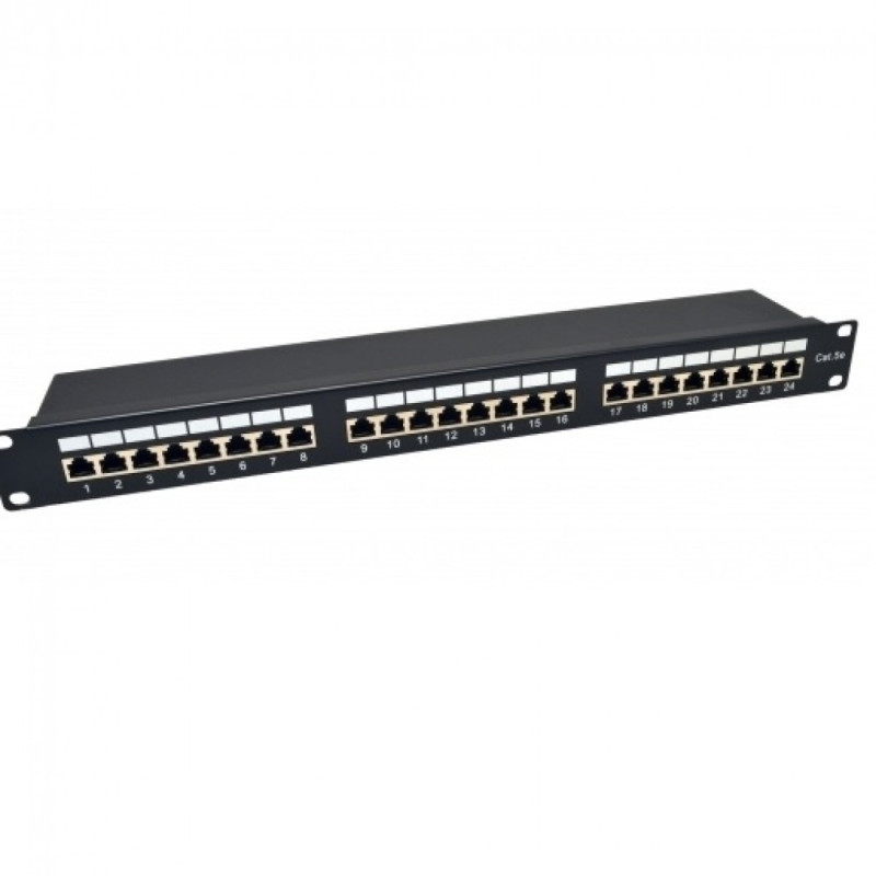 Купити Патч-панель CMS 19" 24xRJ-45 FTP, кат. 5e з огранізатором кабелю. Системи безпеки для дому та офісу. Магазин RG-Group. Системи відеонагляду та охоронні сигналізації. Продаж та послуги встановлення