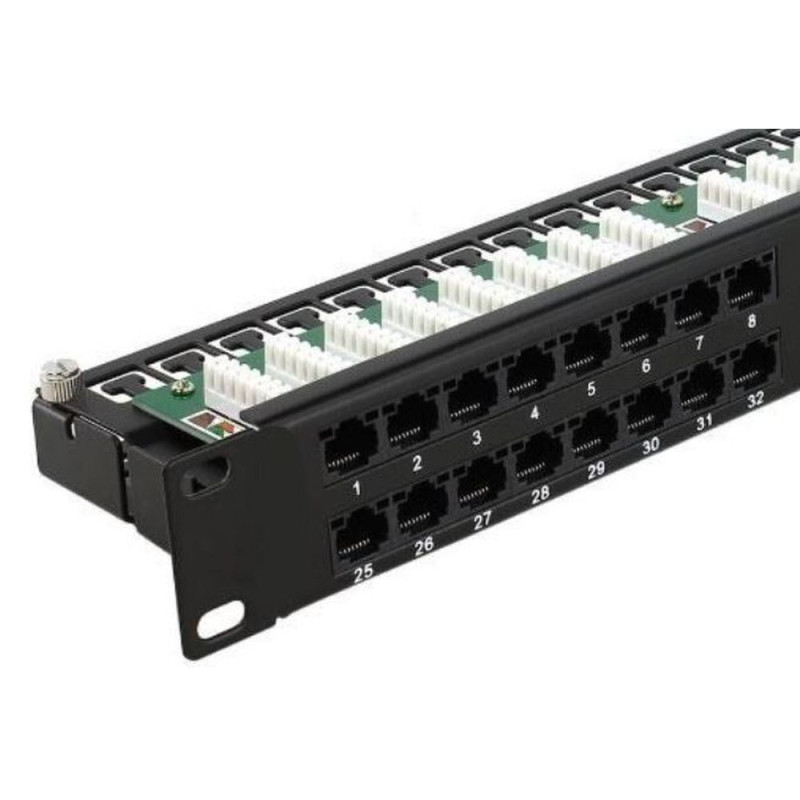 Патч-панель Hypernet 48 портів UTP кат.5е 19" PP-KUTP48-1U з утримувачем кабелю