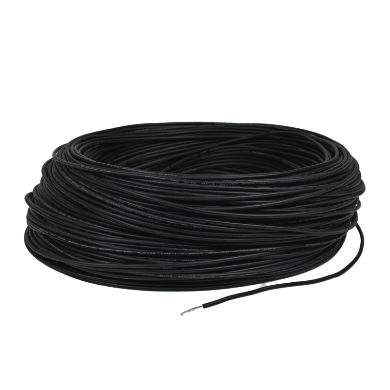 Купити Силіконовий провід 18 AWG чорний (1 метр). Системи безпеки для дому та офісу. Магазин RG-Group. Системи відеонагляду та охоронні сигналізації. Продаж та послуги встановлення