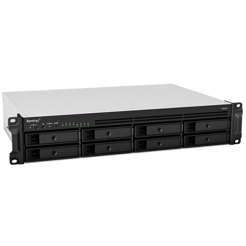 Система зберігання даних SYNOLOGY RS1221RP+ з 8 відсіками для дисків, 4GB RAM, стійкове виконання 2U