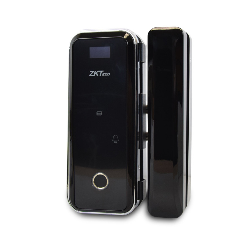 Купити Smart замок ZKTeco GL300 left для скляних дверей зі сканером відбитку пальця і зчитувачем Mifare. Системи безпеки для дому та офісу. Магазин RG-Group. Системи відеонагляду та охоронні сигналізації. Продаж та послуги встановлення