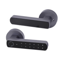 Купити Розумний дверний замок ATIS Lock BT-100-T Grey з доступом за відбитком пальця і підтримкою Tuya Smart. Системи безпеки для дому та офісу. Магазин RG-Group. Системи відеонагляду та охоронні сигналізації. Продаж та послуги встановлення