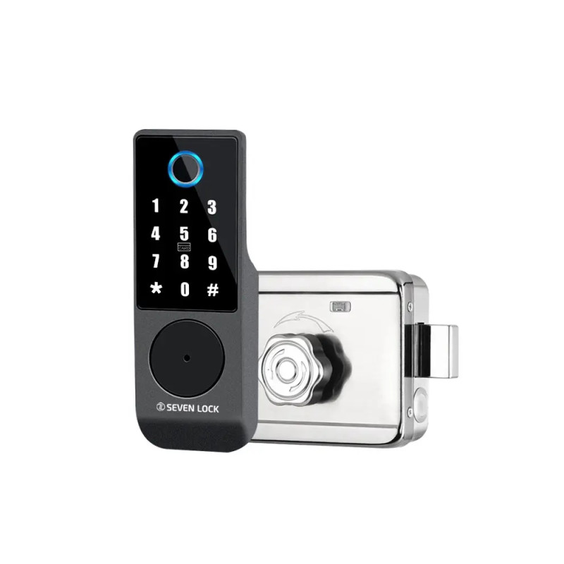 Купити Розумний біометричний замок SEVEN LOCK SL-7770BF. Системи безпеки для дому та офісу. Магазин RG-Group. Системи відеонагляду та охоронні сигналізації. Продаж та послуги встановлення