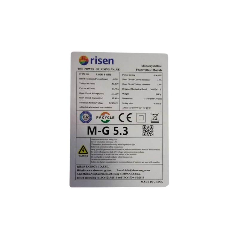 Сонячна панель Risen RSM40-8-405MB