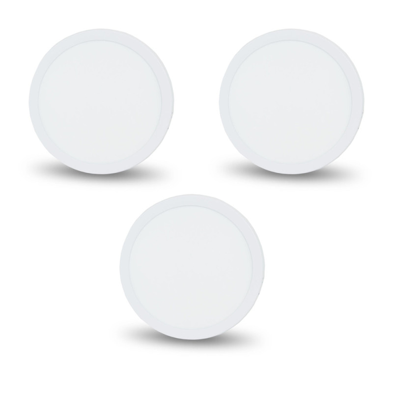 Купити Комплект із 3-х світильників світлодіодних LIGHTWELL LW-R-SFR-12 12 W коло, накладний. Системи безпеки для дому та офісу. Магазин RG-Group. Системи відеонагляду та охоронні сигналізації. Продаж та послуги встановлення